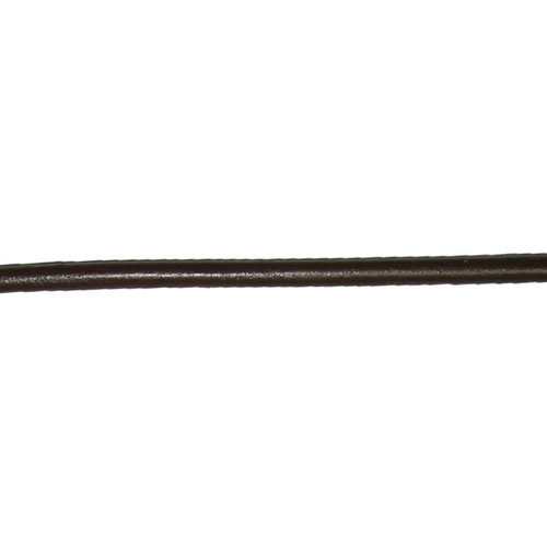 Lacet de cuir - 4 mm x 50 cm - Brun
