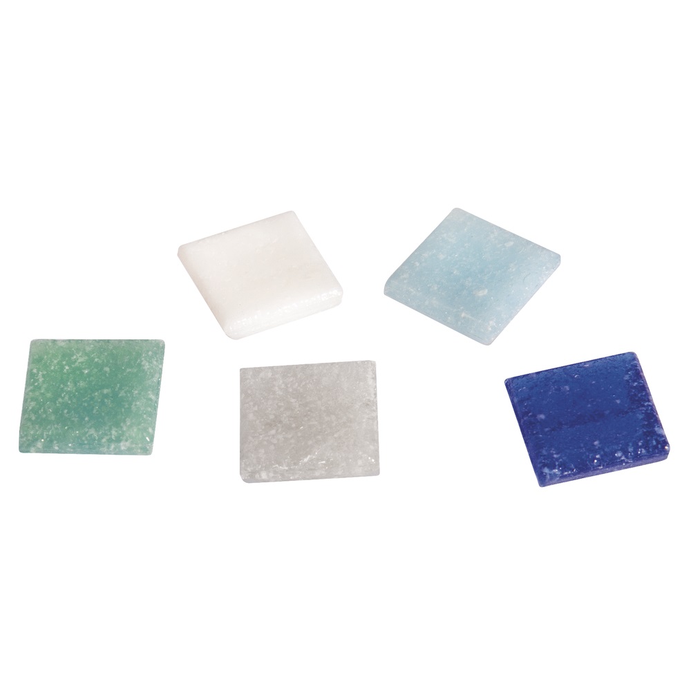 Pierres de mosaïque &quot;ArtDecor&quot; - Rayher - Teintes bleues - 2 x 2 cm - Env. 325 pièces - Sceau 1kg