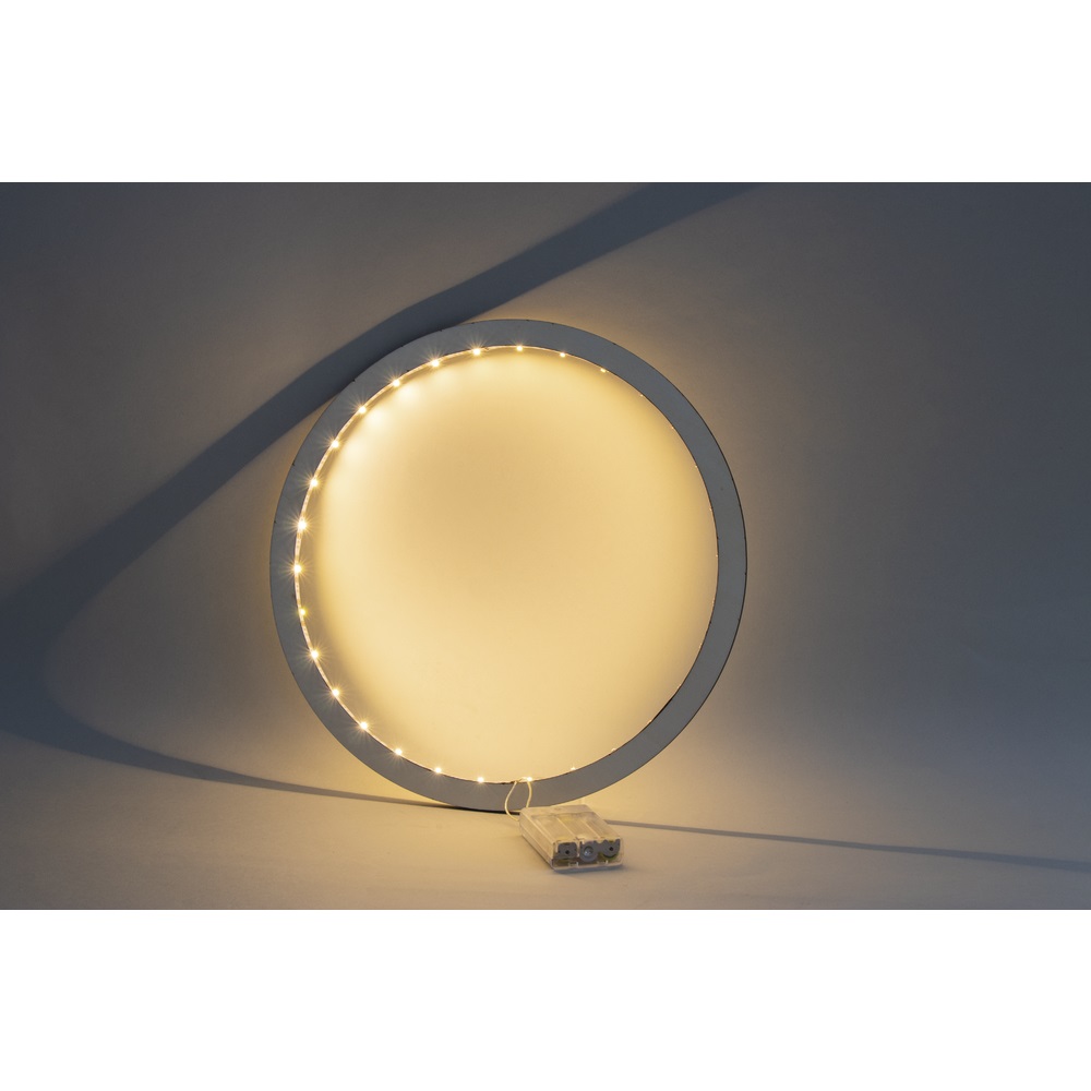 Rayons de lumière LED, jaune lumineux, 110cm, 32 LED's 8mm, boîte PVC 1pce.