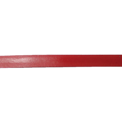 Lanière de cuir plate - 10 x 2 mm x 50 cm - Rouge