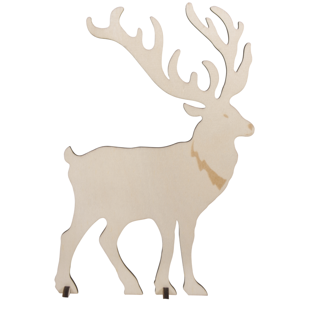 Cerf en bois 18 cm