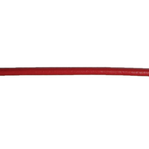 Lanière de cuir - 4 mm x 50 cm - Rouge