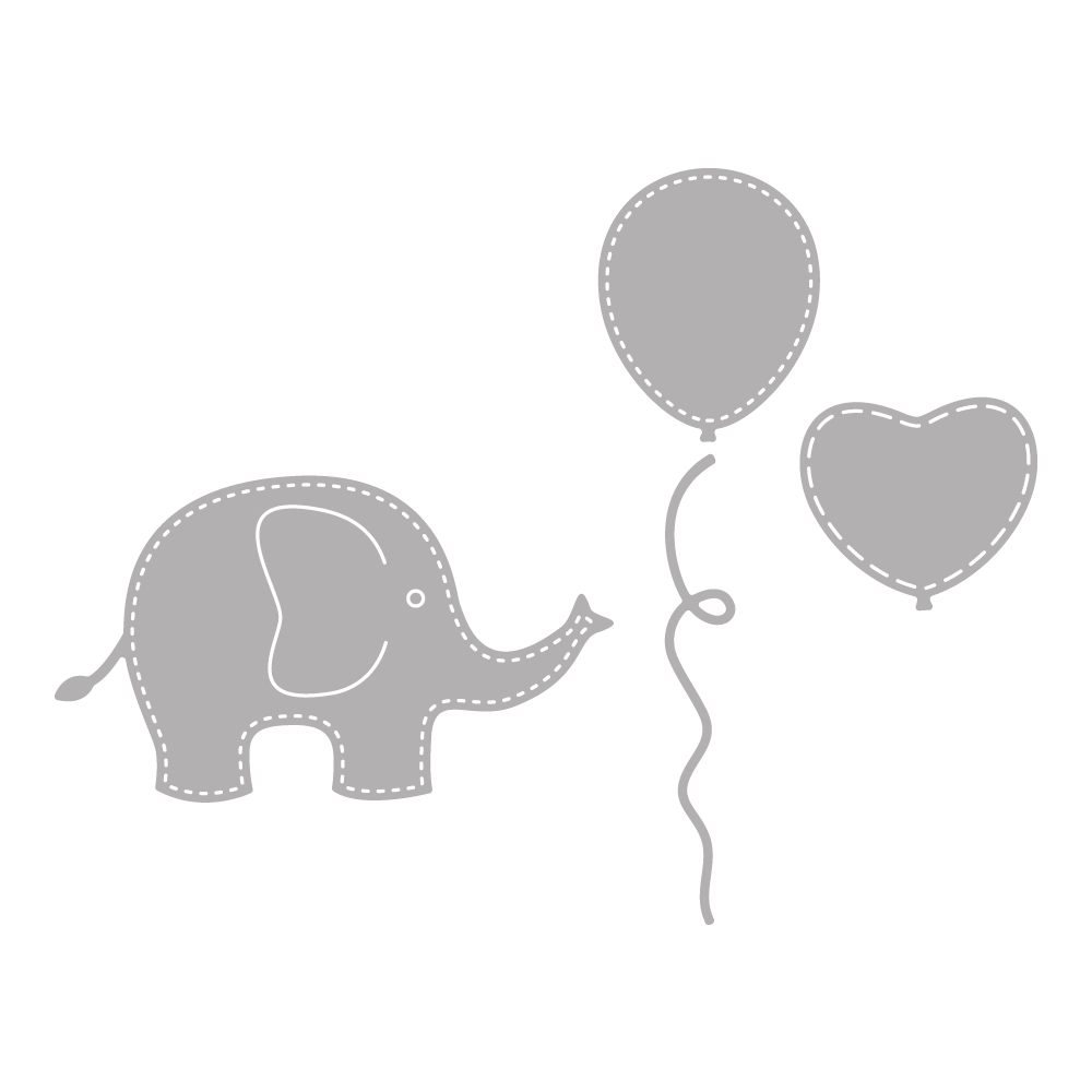 Gabarits à découper en acier : Baby Elephant - De 2,5 à 6 cm - Set 4 pièces