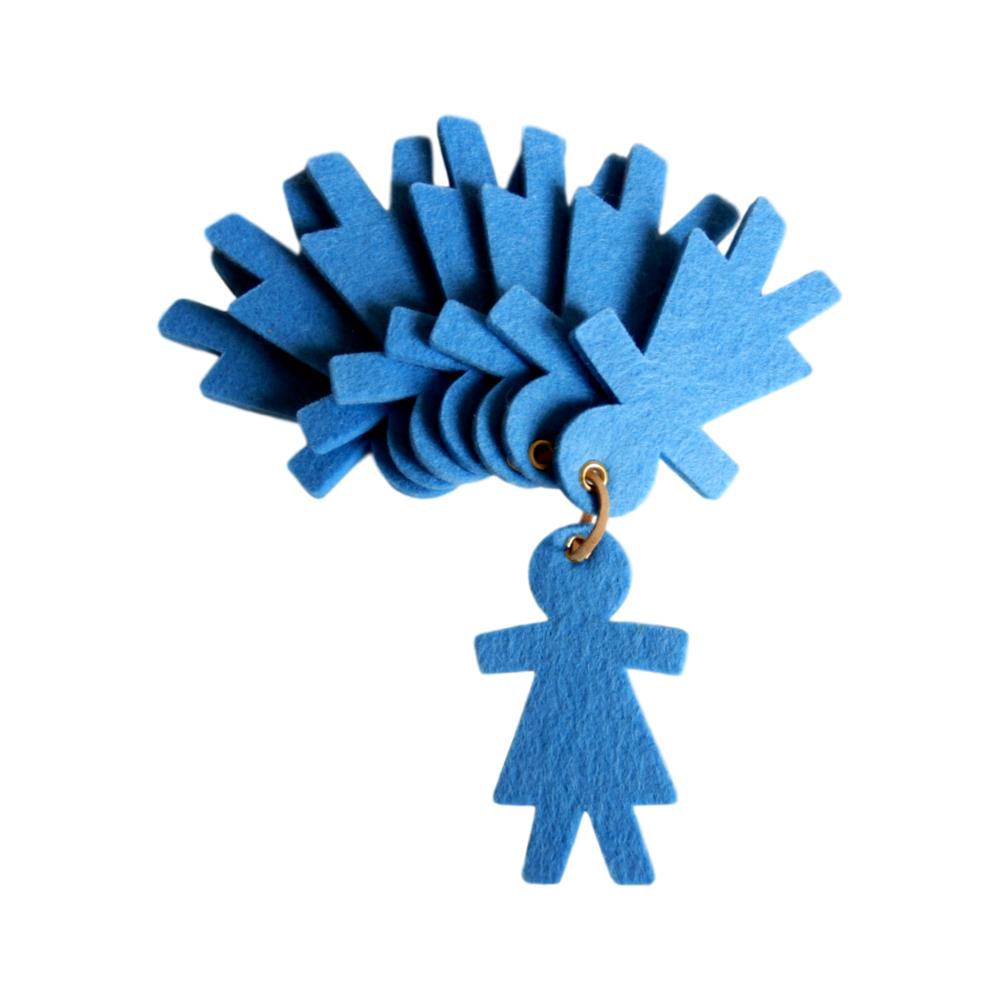 Feutre prédécoupé Fille Bleu