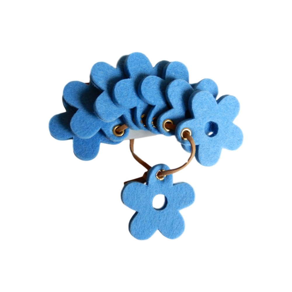 Feutre prédécoupé Petite fleur Bleu