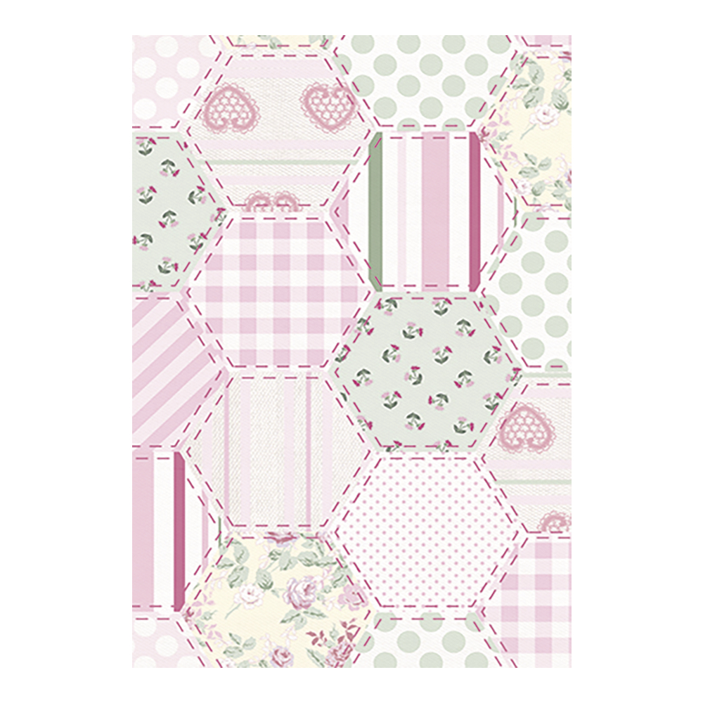 Déco Mâché Baby Girl Patchwork