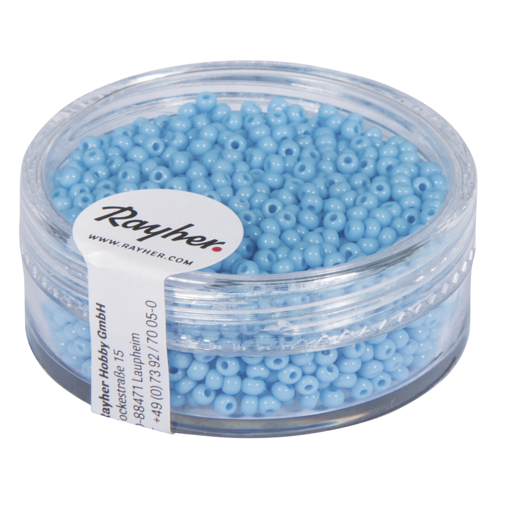 Rocailles 2 mm Bleu clair