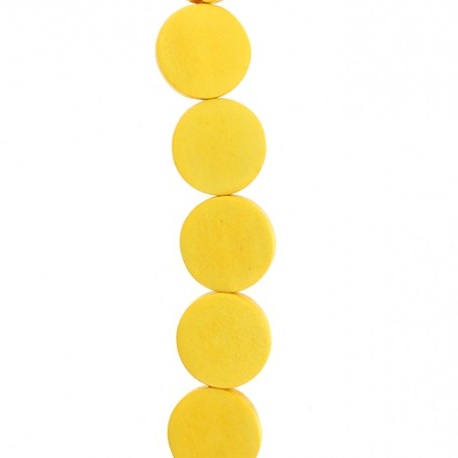 Rond plat 20 mm Jaune paille