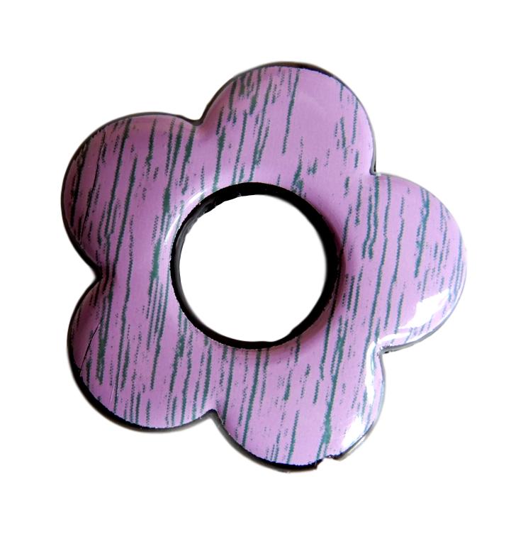 Fleur striée 30 mm Mauve