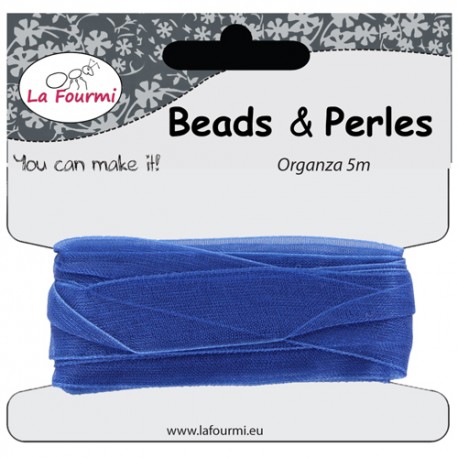 Ruban d'organza 12 mm Bleu foncé