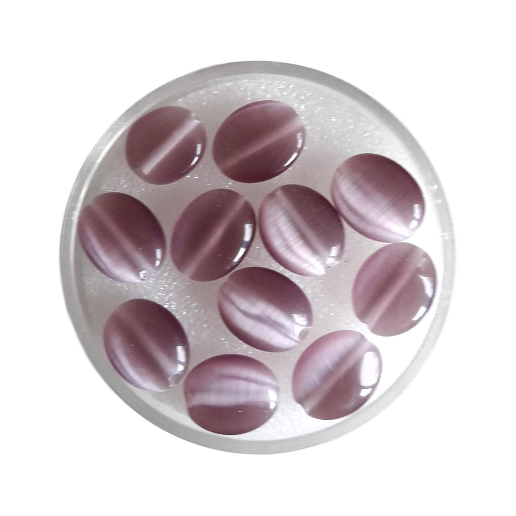 Oeil de chat Ovale plat 10 mm Lilas