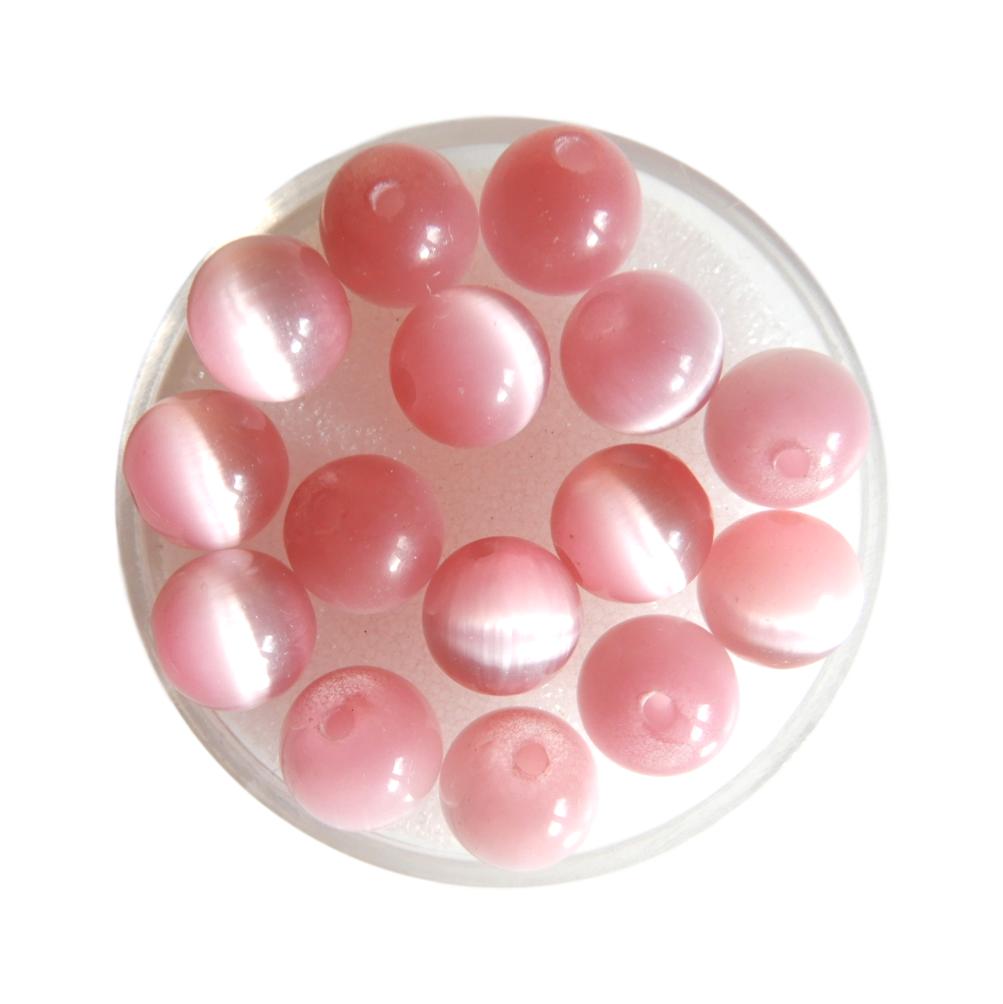 Oeil de chat Boule 8 mm Rose clair