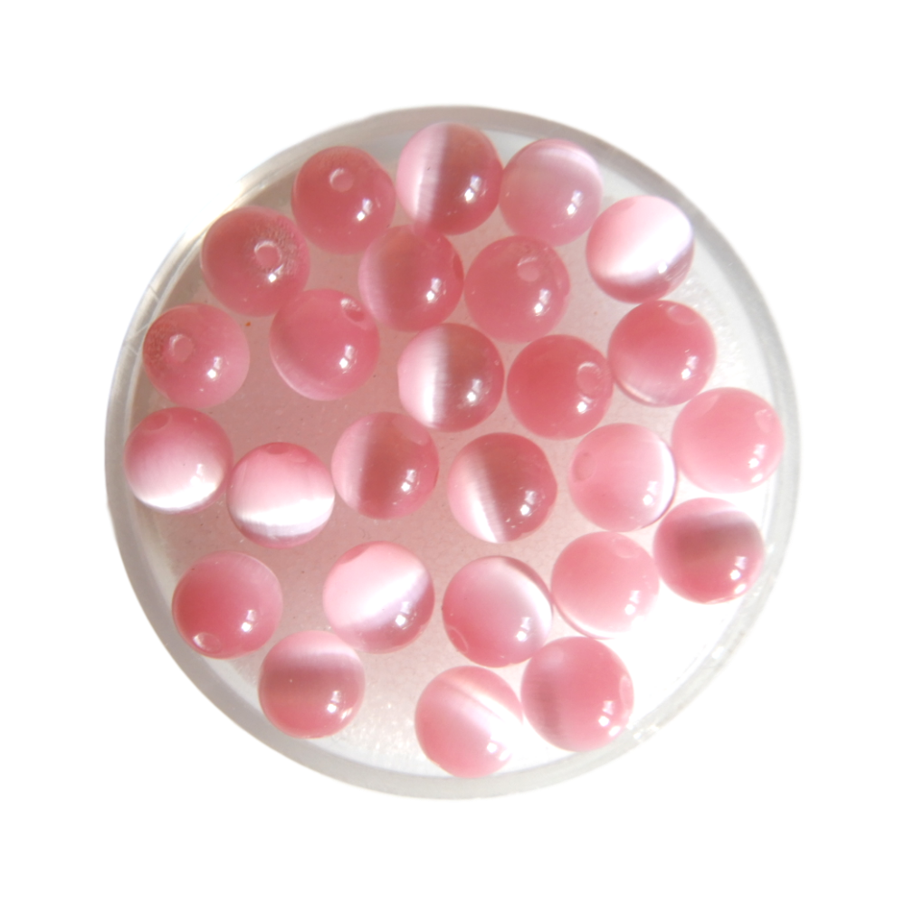 Oeil de chat Boule 6 mm Rose clair