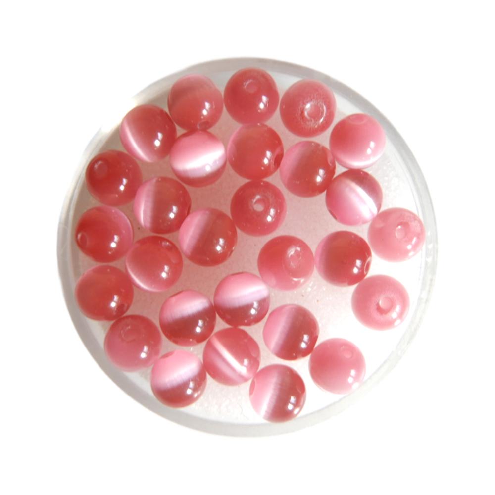 Oeil de chat Boule 6 mm Rose