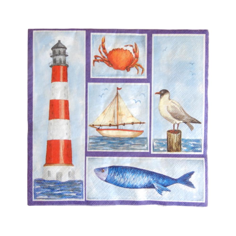 Serviette en papier Phare