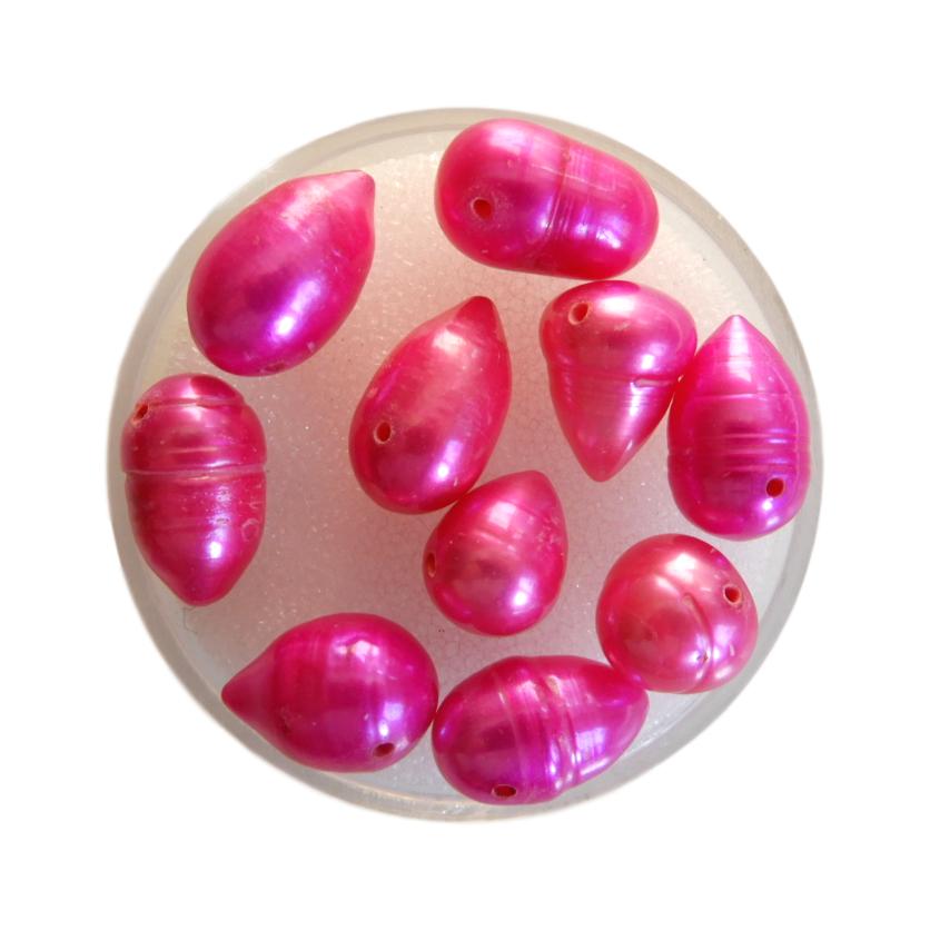 Perle d'eau douce 10 mm Fuchsia