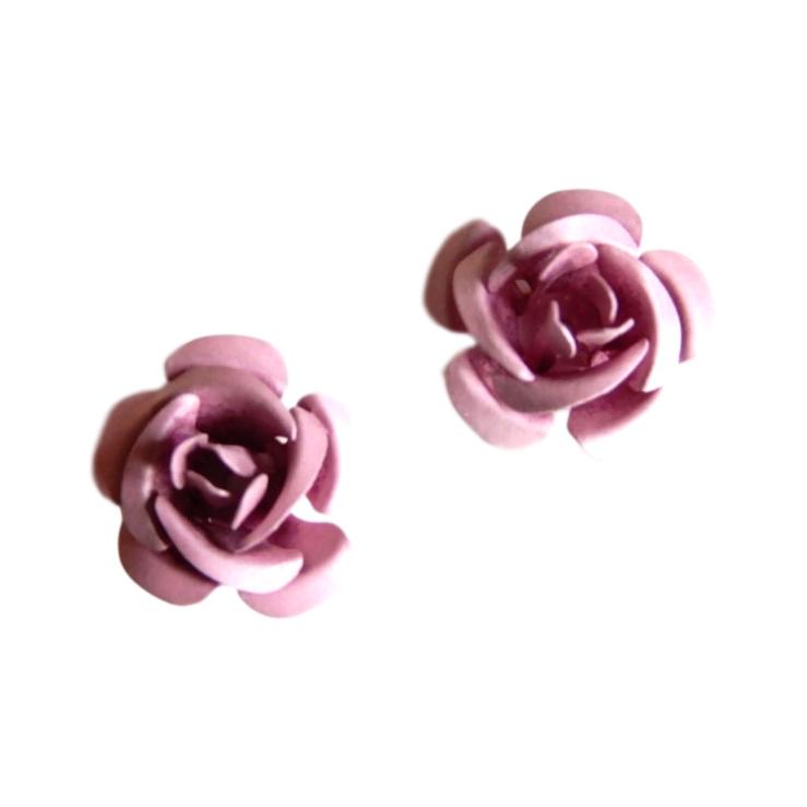 Fleur 15 mm Satin vieux rose