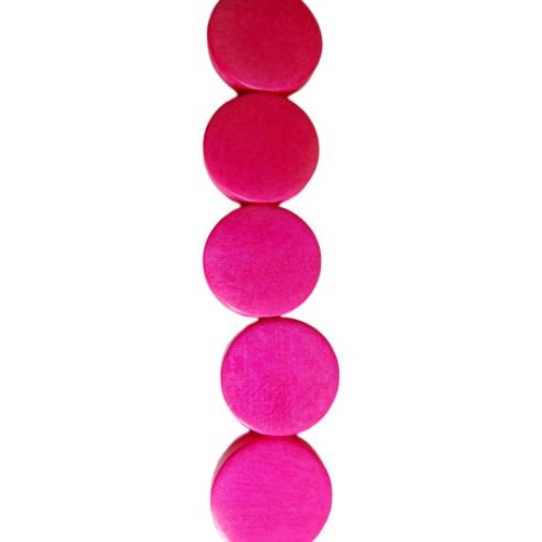 Rond plat 20 mm Fuchsia