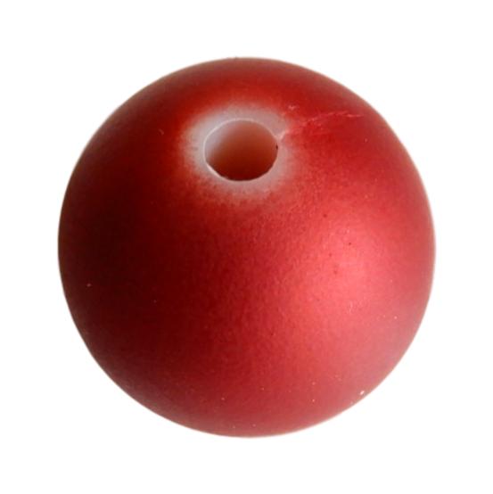 Boule 25 mm Satin rouge