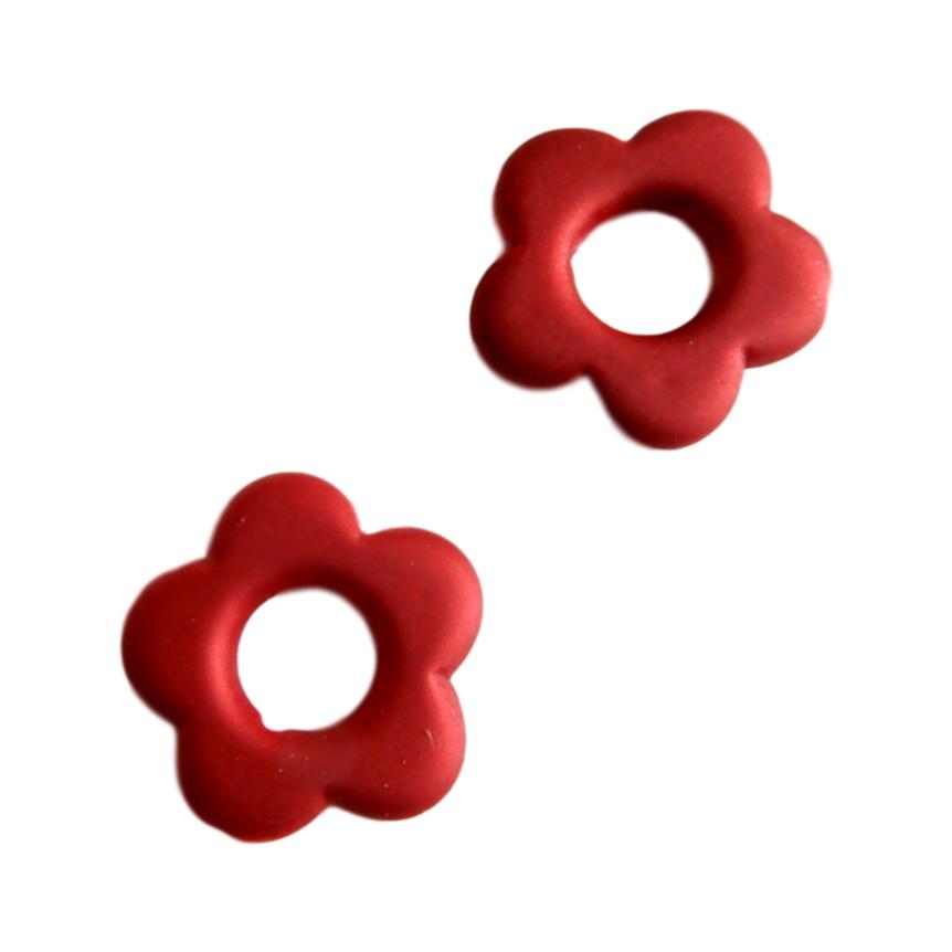 Fleur 20 mm Satin rouge