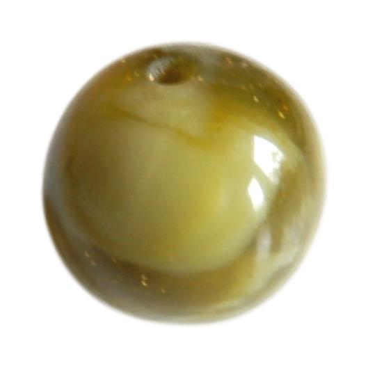 Boule 20 mm Olive marbré scintillant