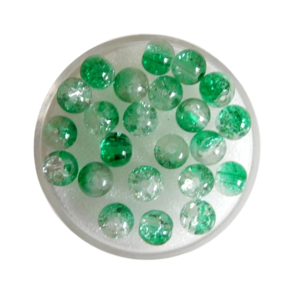 Boule 6 mm Craquelé vert