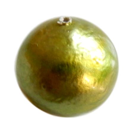 Boule 22 mm Olive nacré