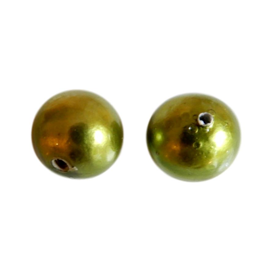 Boule 16 mm Olive nacré
