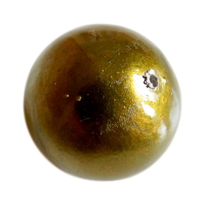 Boule 28 mm Olive nacré