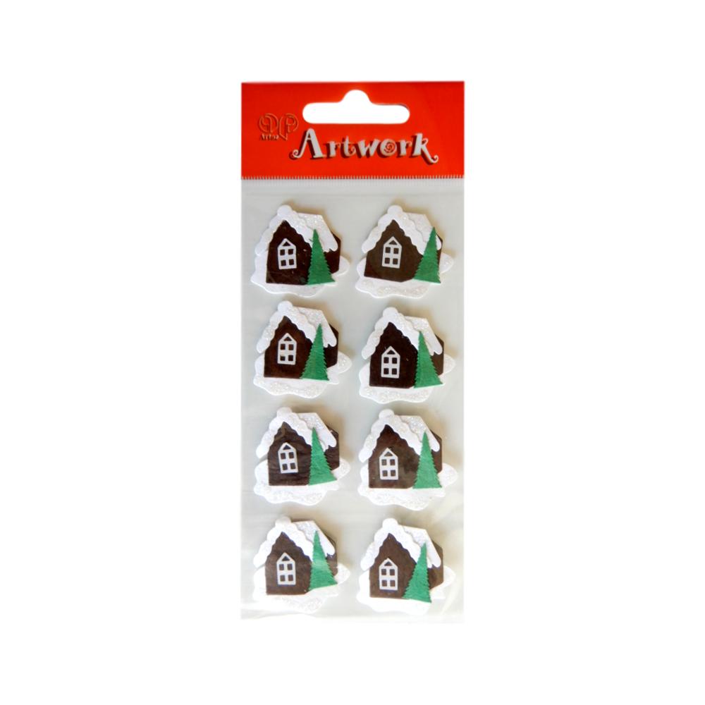 Stickers 3D Chalets d'hiver