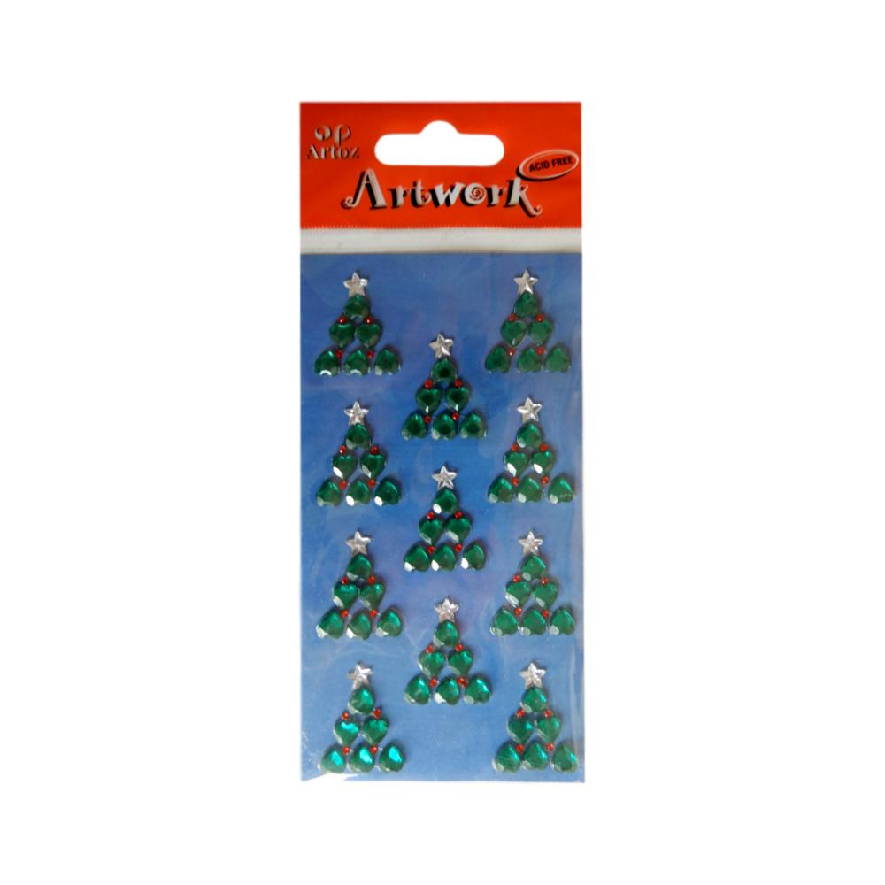 Stickers 3D Sapins en strass