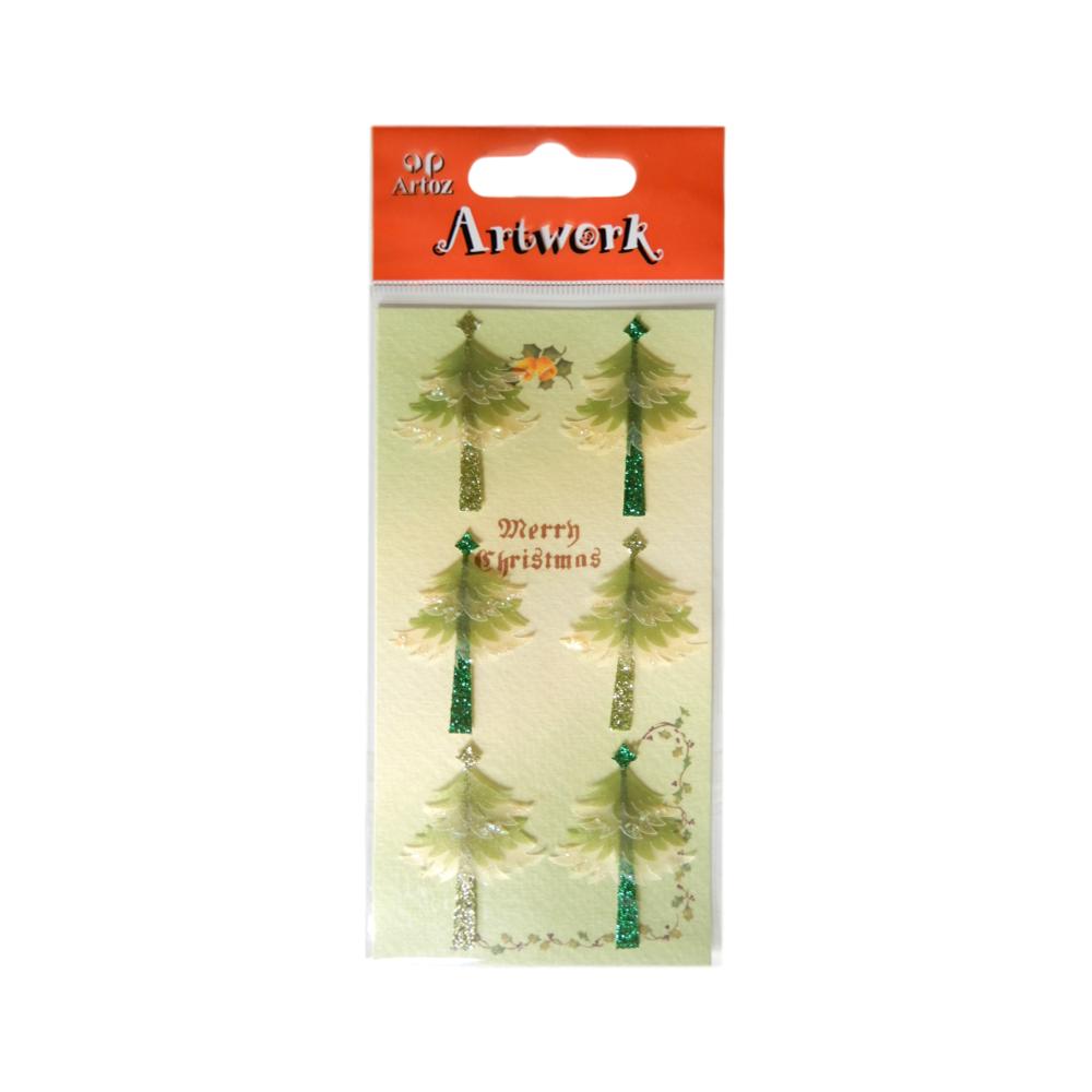 Stickers 3D Sapins scintillants