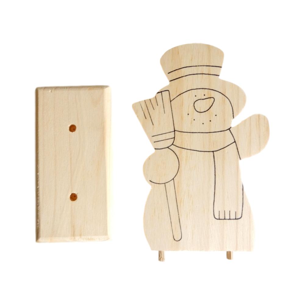 Bonhomme de neige en bois