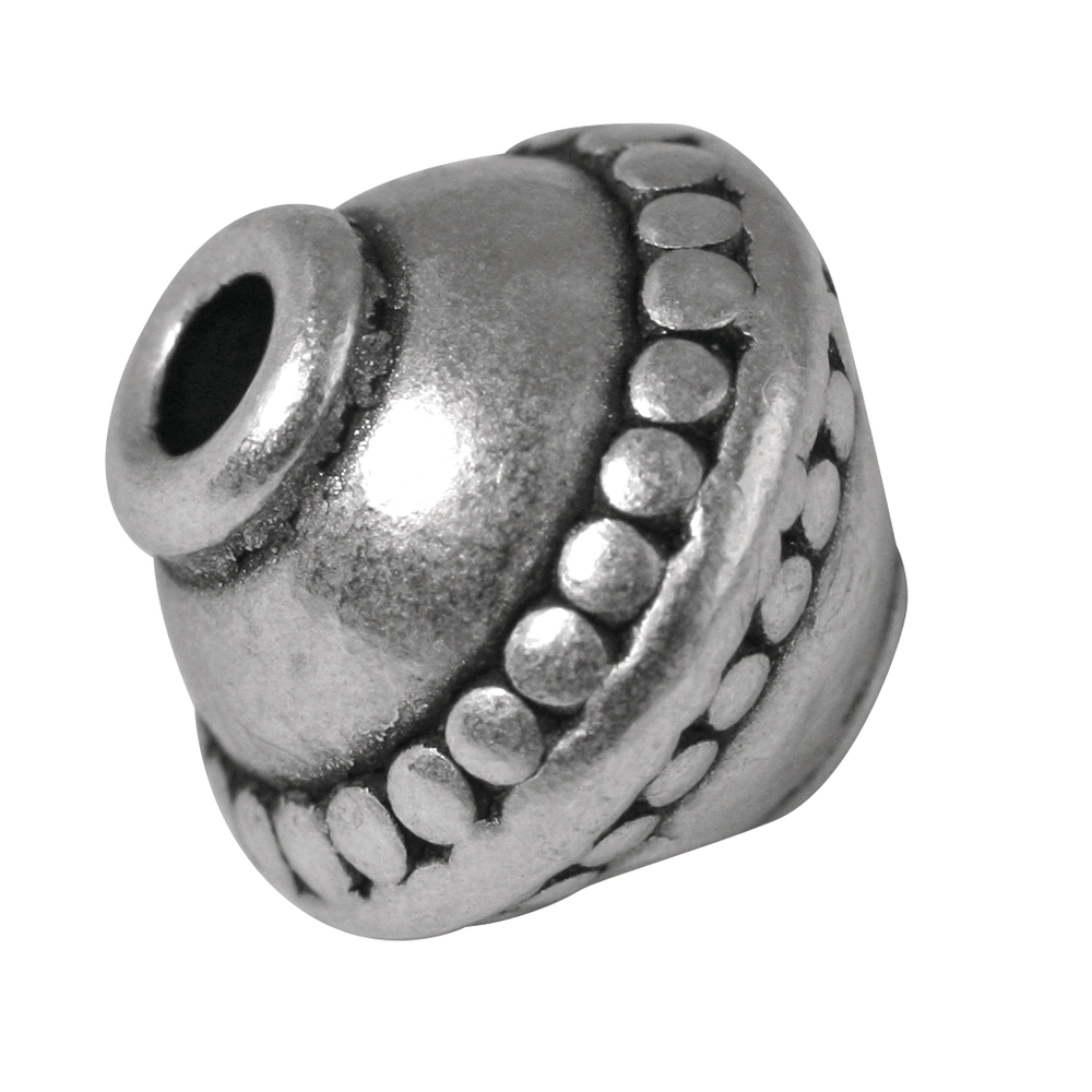 Bicône 12 mm Argent ancien