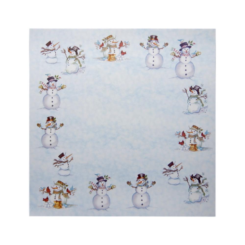 Papier scrapbooking Bonhomme de neige