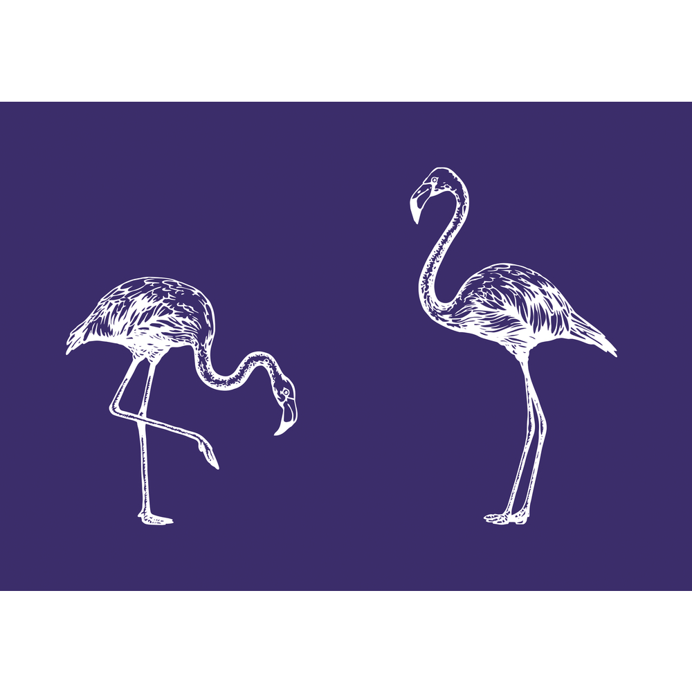 Pochoir Flamingos