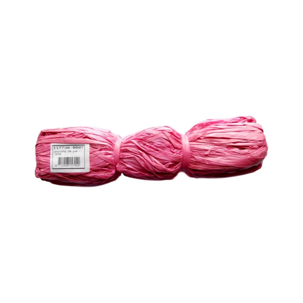 Raphia naturel Cerise