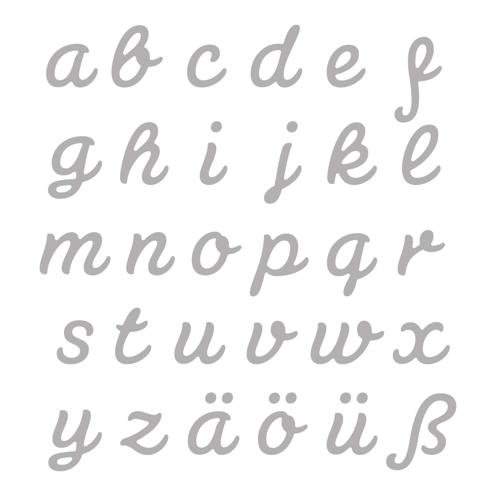 Gabarits à découper Alphabet minuscule