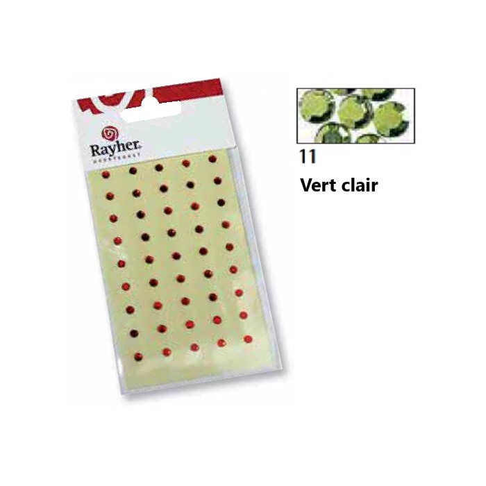 Pierres strass 4 mm vert clair