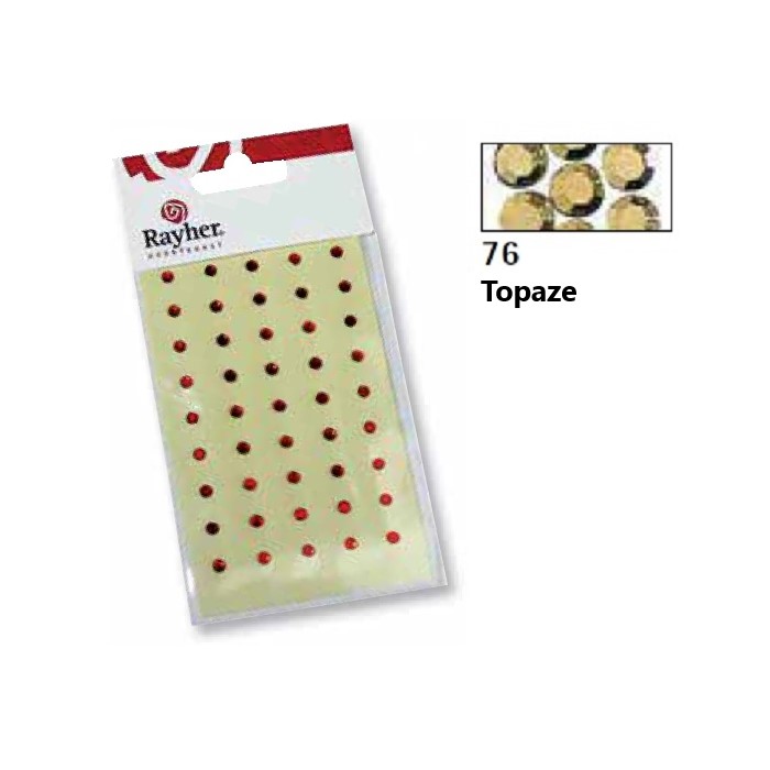 Pierres strass 5 mm topaze