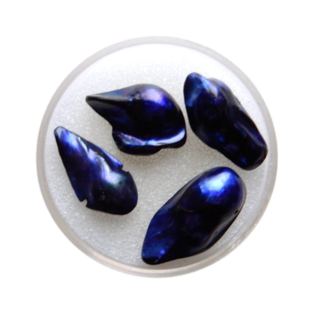 Perle d'eau douce 20 mm Bleu foncé