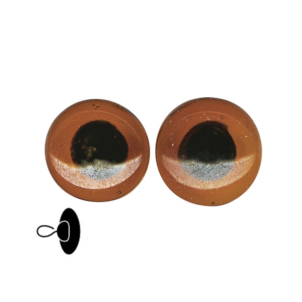 Yeux animaux 12 mm Marron