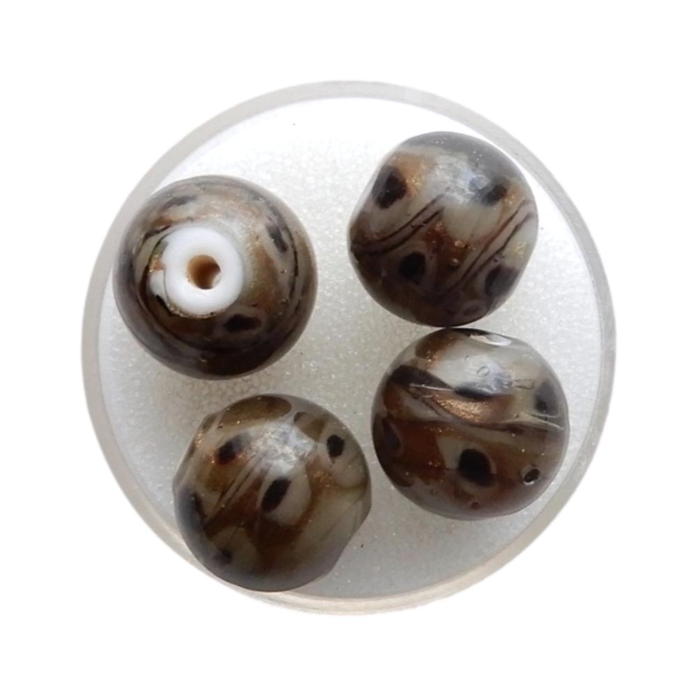 Boule 14 mm Gris et bronze