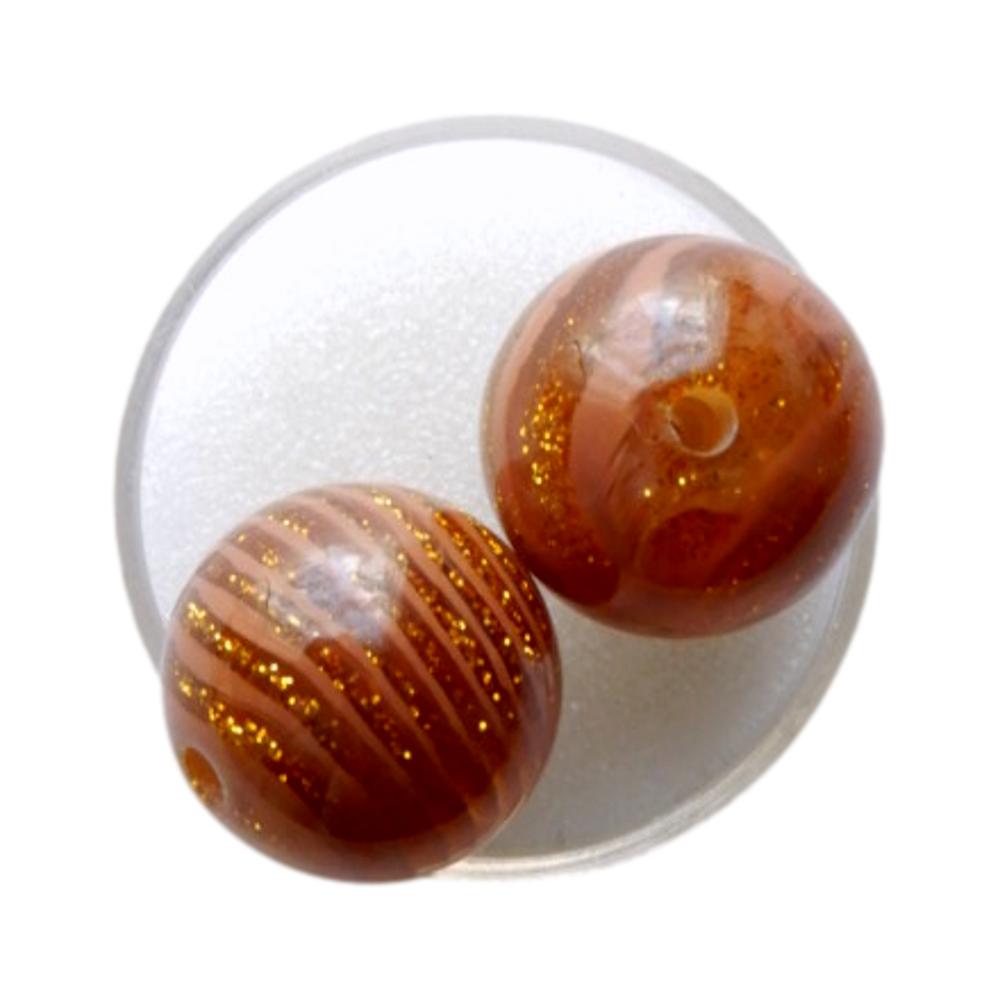 Boule 18 mm Pailleté bicolore