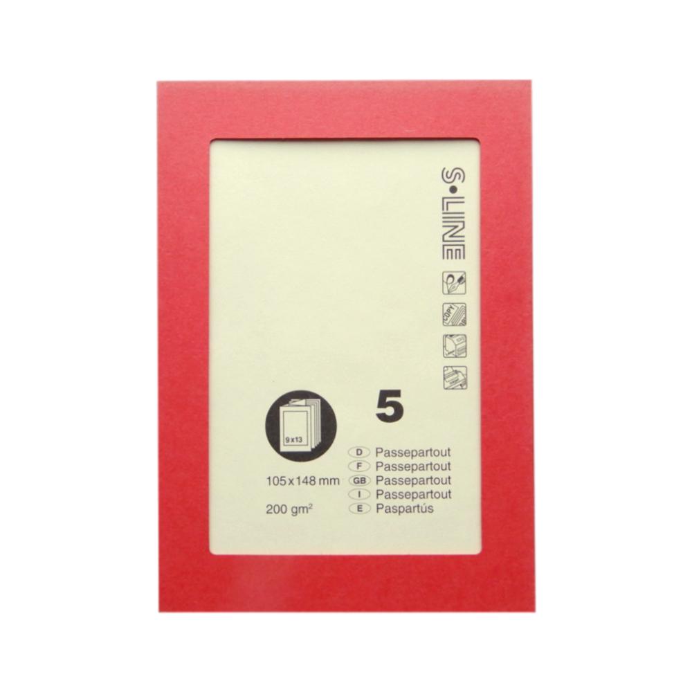 Passepartout A6 Rouge Rectangle