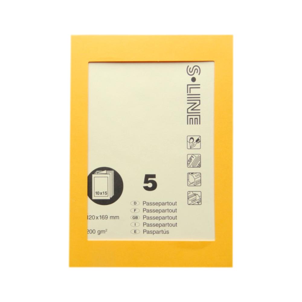 Passepartout B6 Jaune Rectangle