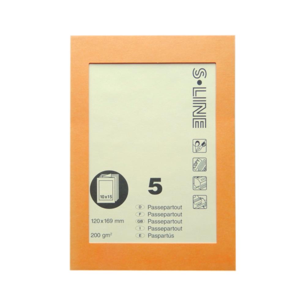 Passepartout B6 Orange Rectangle