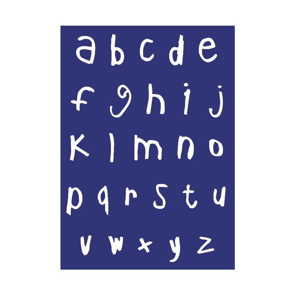 Pochoir Alphabet minuscule