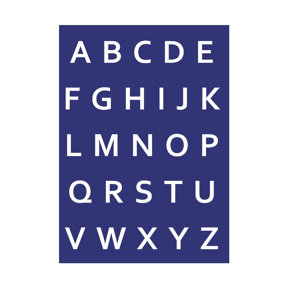 Pochoir Alphabet majuscule