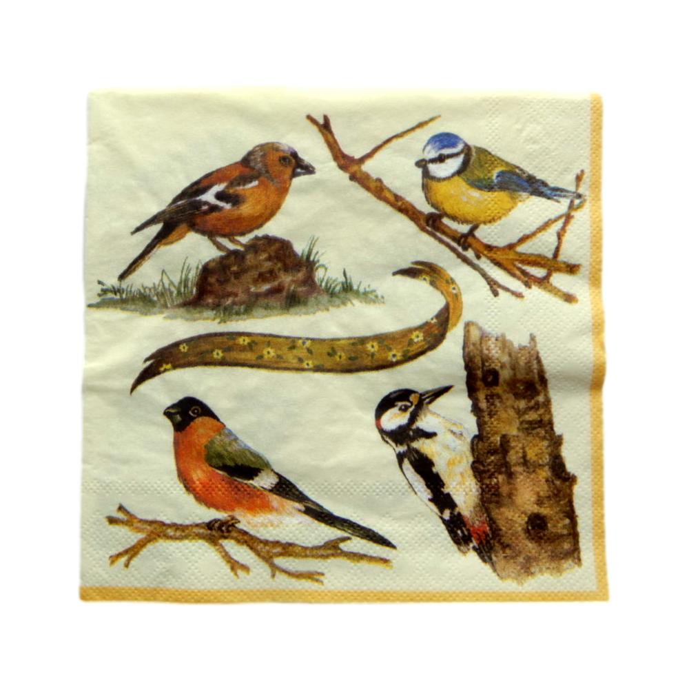 Serviette en papier Oiseaux